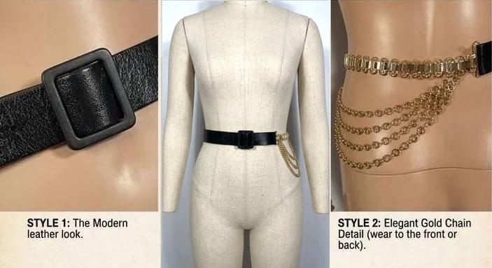 VTG 70s–80s Gold Snake Chain Belt Minimalist Modern Clasp Style 30\
