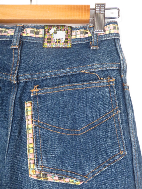 Vintage 80s/90s Girls High Waist Denim Tapered Le… - image 5