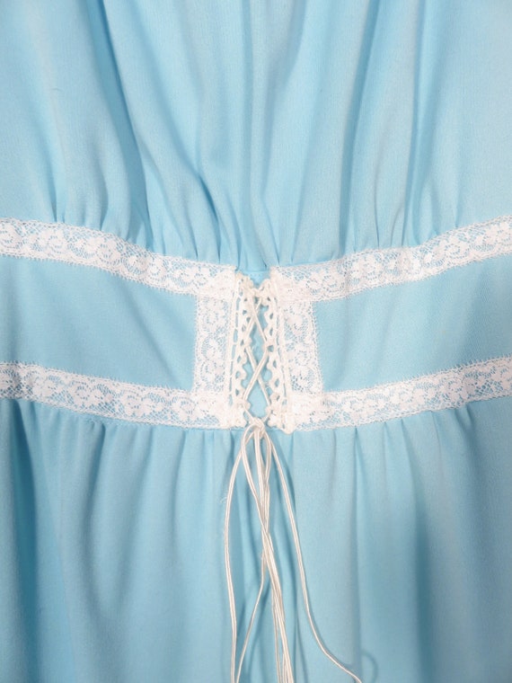 Vintage 70s Pastel Blue Gunne Sax Style Prairie M… - image 9