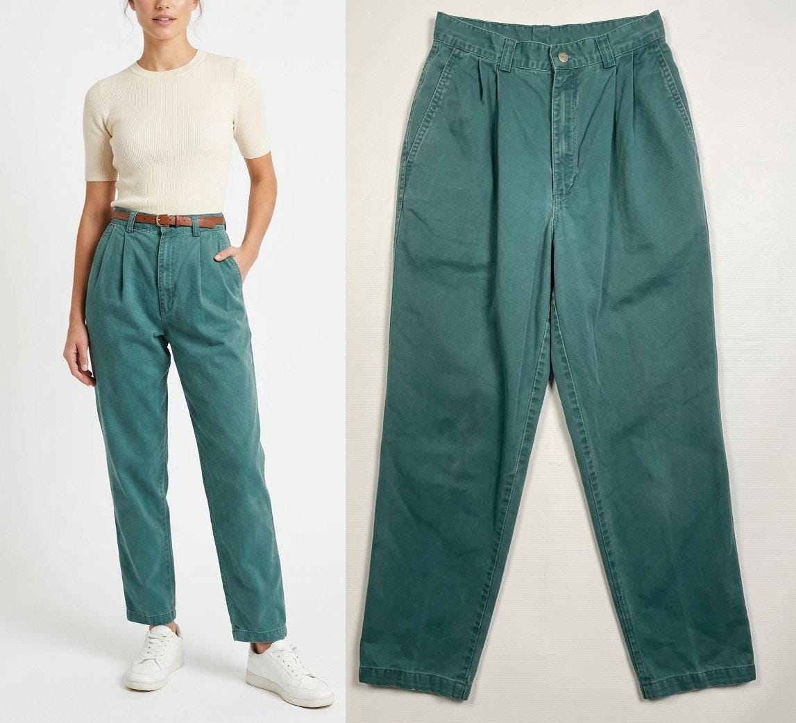 90s Pleated Pants - Etsy