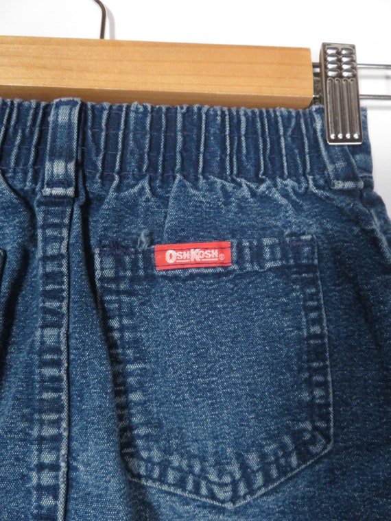 Vintage 80s/90s Girls Oshkosh Denim Mini Skirt Ma… - image 4