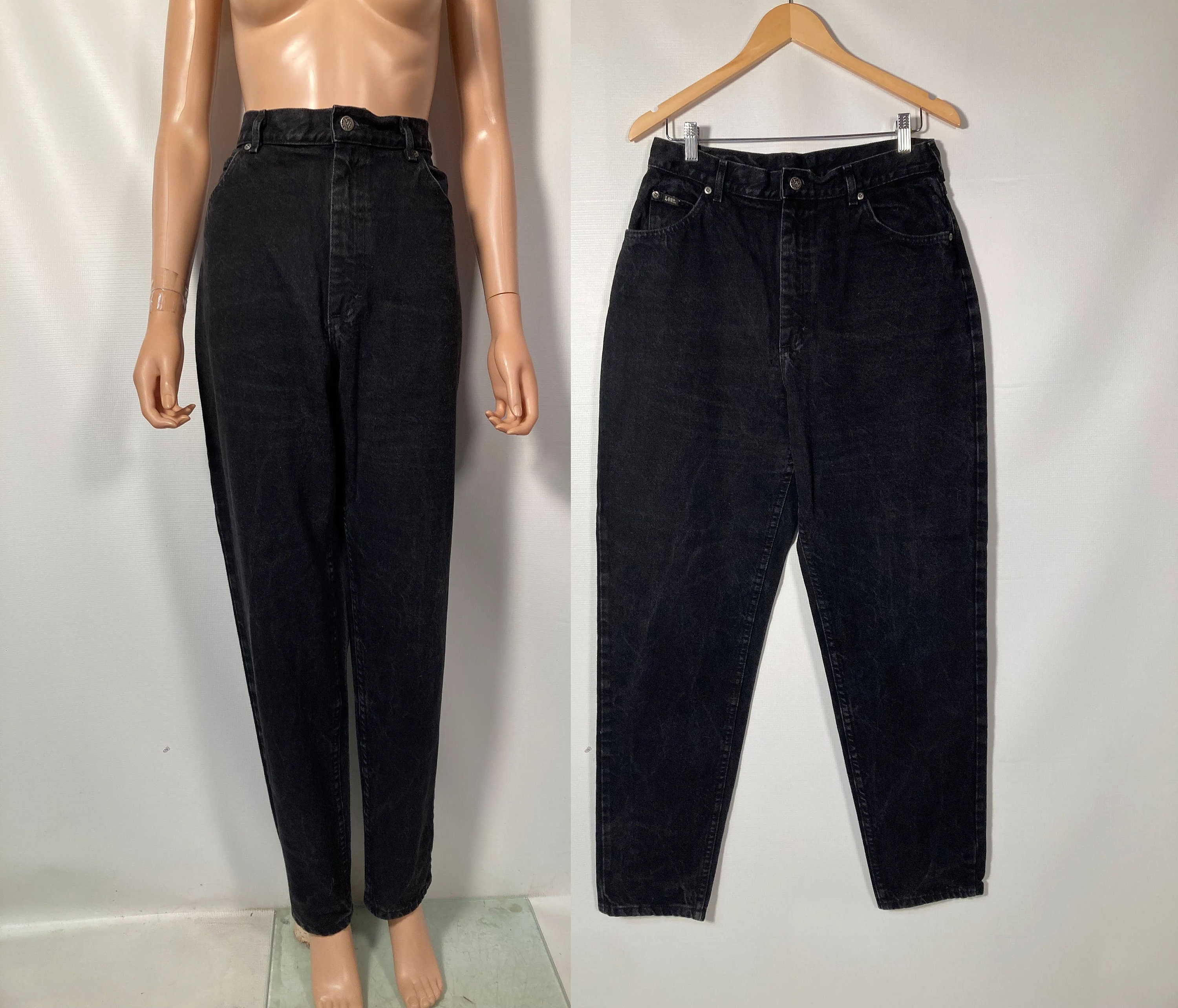 Black Lee Jeans - Etsy