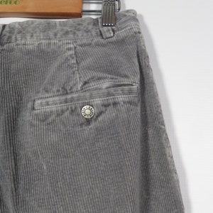Vintage 90s Calvin Klein High Waist Pleat Front Slate Gray Corduroy Trouser Pants Size 27 x 25 Short image 6
