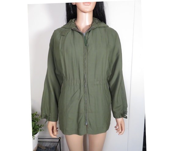 Vintage British Military Womens Wool Lined Parka … - image 1