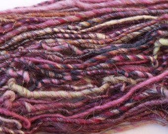 33 Yds Handspun Singly Ply Purple Yarn