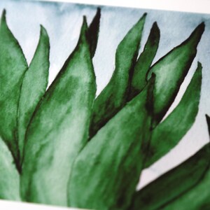 Snake Plant Watercolor Art Print Indoor Plant Wall Art 5x7 image 5