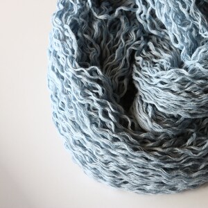150 Yards Light Blue Upcycled Yarn image 6