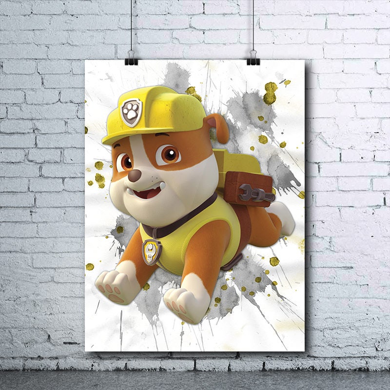 Paw Patrol Rubble Paw Patrol Birthday Wall Art Disney