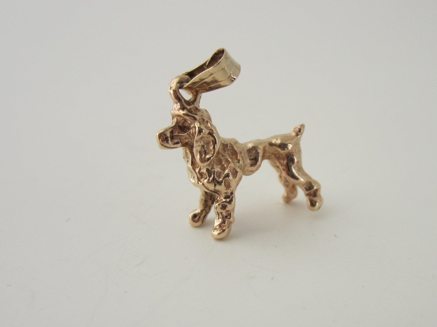 10k Gold Dog Charm Dog Jewellery Dog Charms Poodle Charm | Etsy