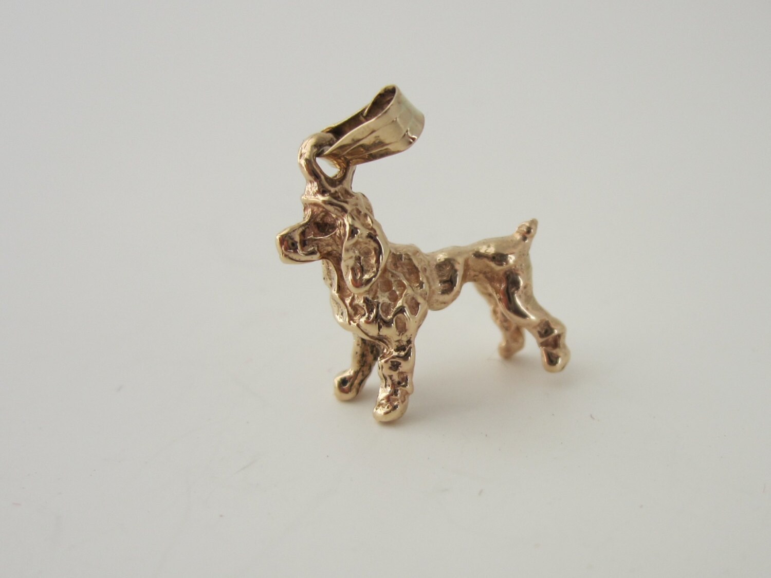 10k Gold Dog Charm Dog Jewellery Dog Charms Poodle Charm Etsy