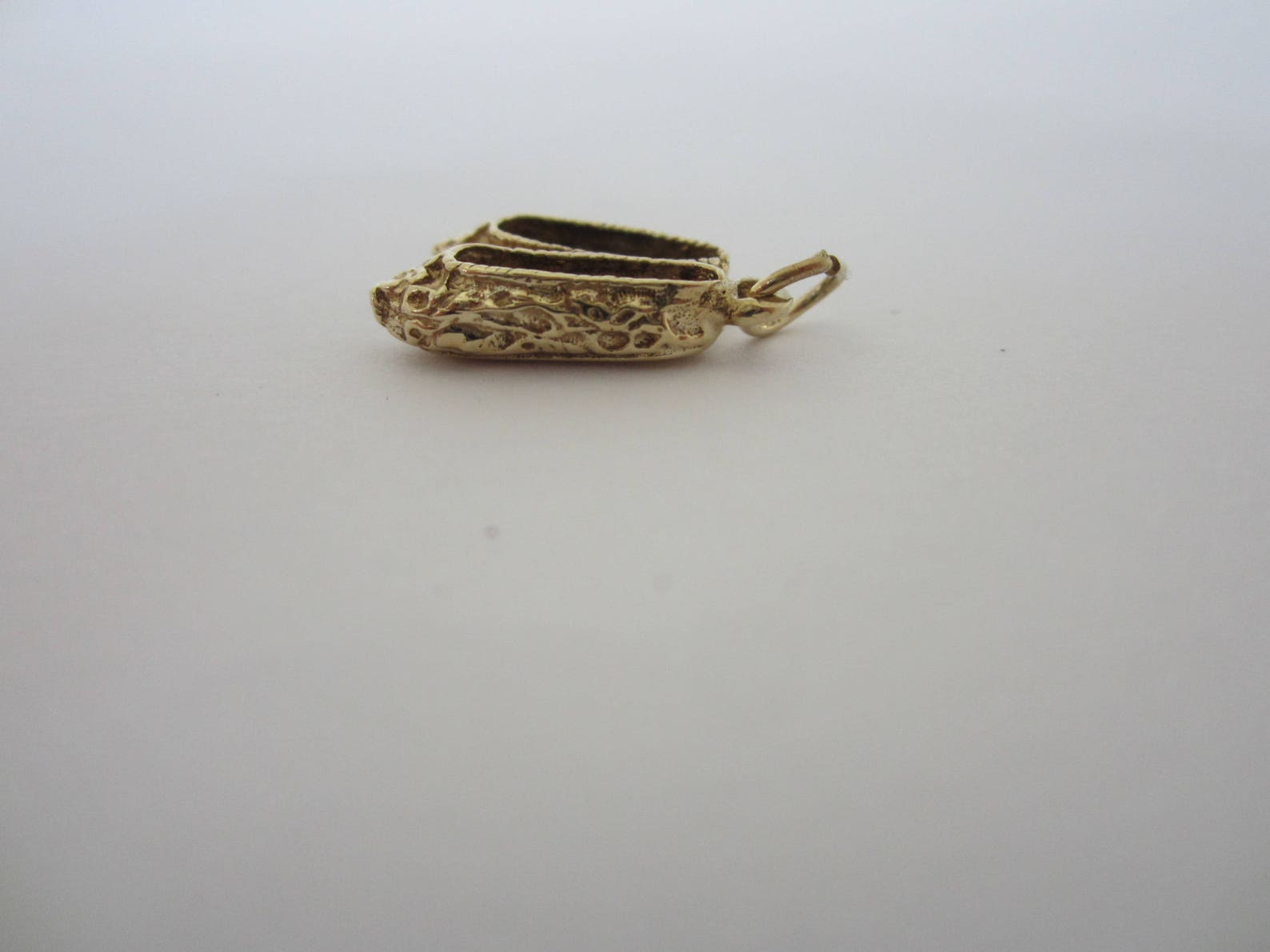 10k yellow gold ballet flat shoes, gold shoe charm, ladies flat shoe charm 10k yellow gold ballet flat shoes, gold shoe charm, ladies flat shoe charm