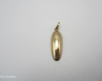 10K Yellow Gold Fake Nail Charm, Nail Tech Charm, Solid Gold Nail Charm, For Her, Nail Technician Gift