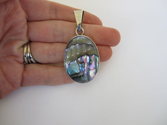 Silver Mother Of Pearl Pendant, Mother of Pearl Je