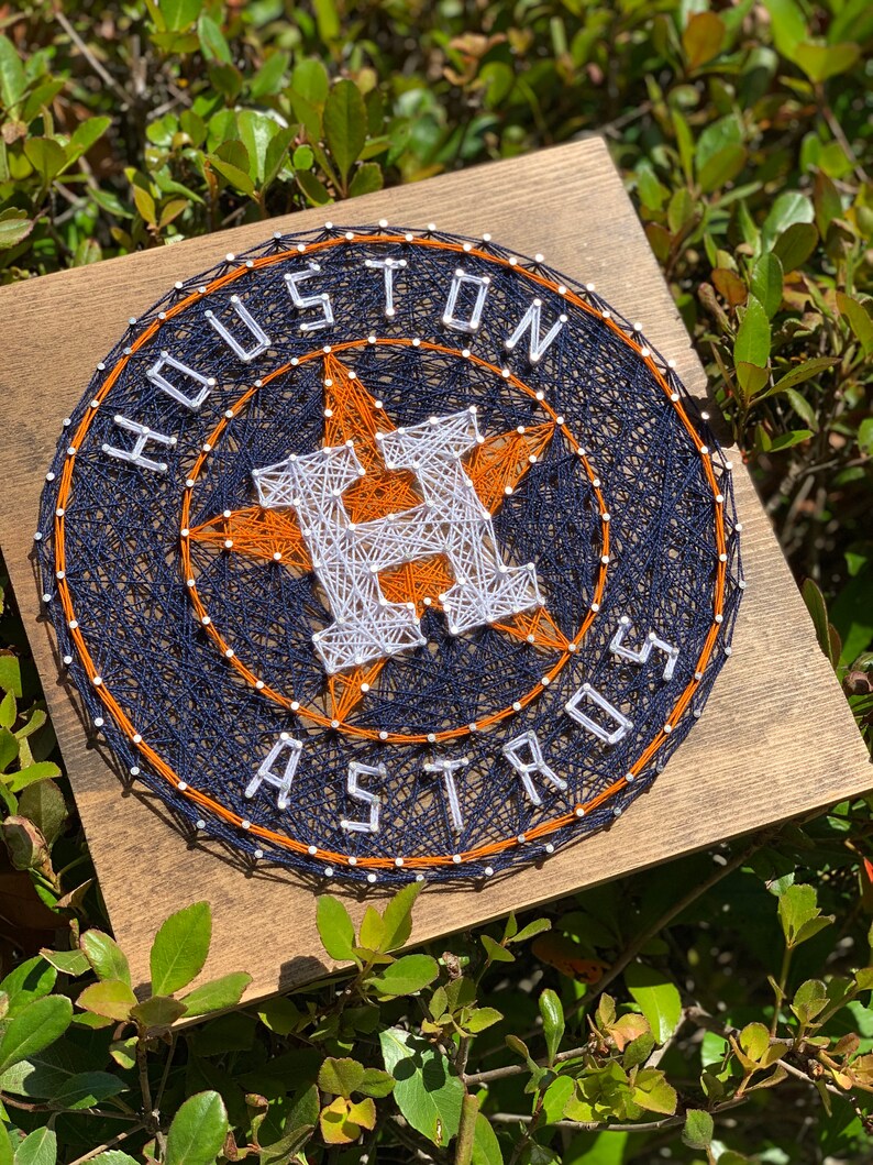 Houston Astros String Art Wood sign Wall art Home Decor Etsy