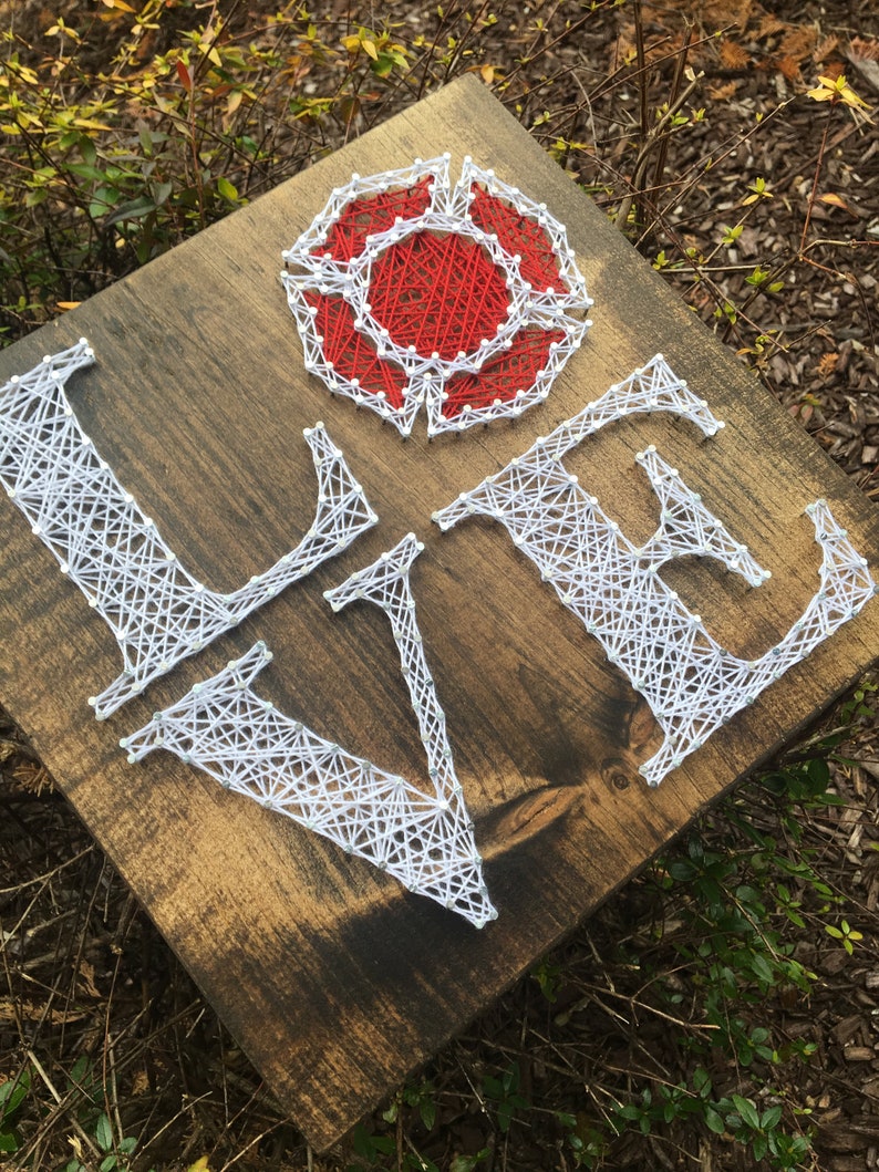 Love Firefighter Support Fire Family String Art Wood Sign Wall Art Home Decor-MADE TO ORDER