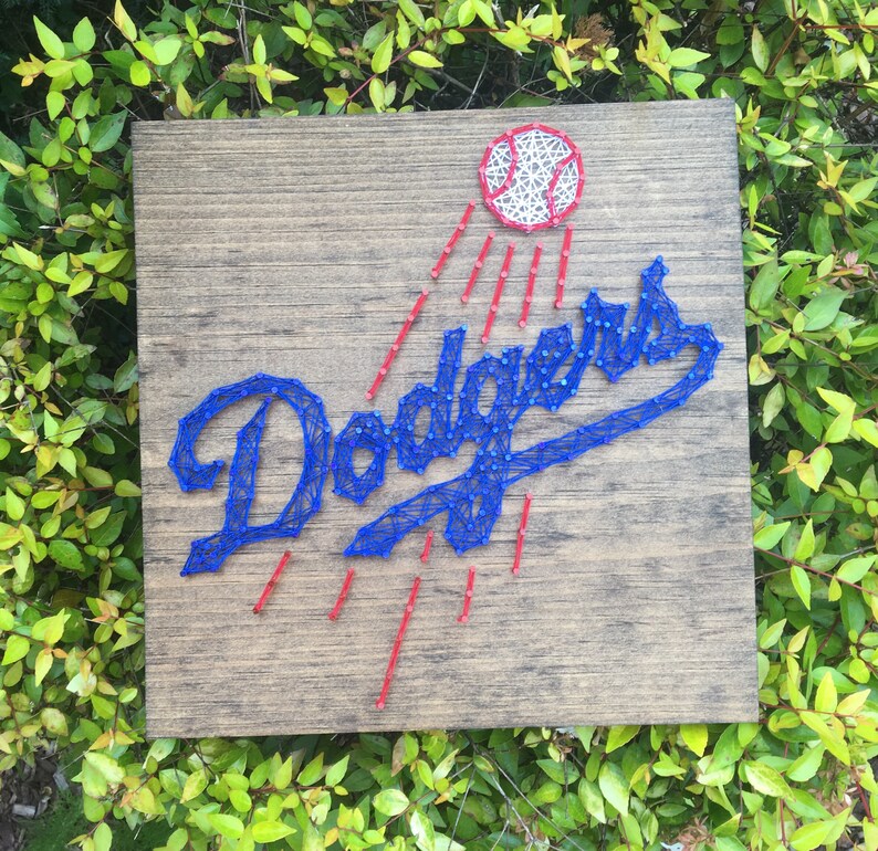Los Angeles Dodgers Baseball Sports Fan Man Cave Wall Art Etsy