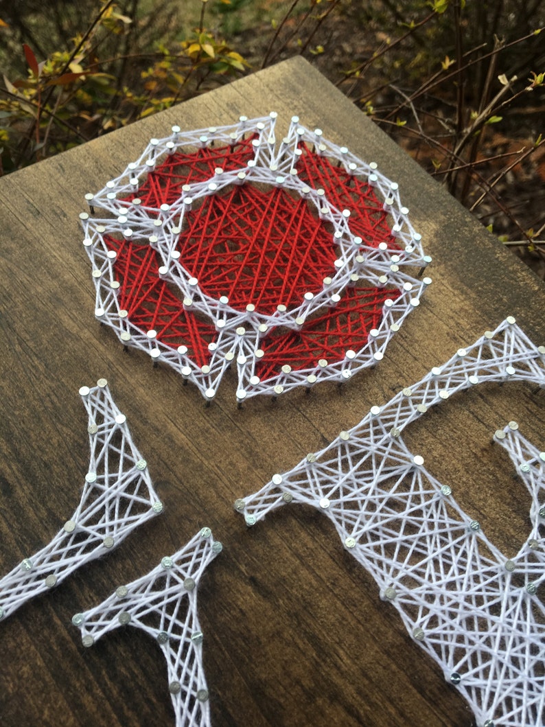 Love Firefighter Support Fire Family String Art Wood Sign Wall Art Home Decor-MADE TO ORDER