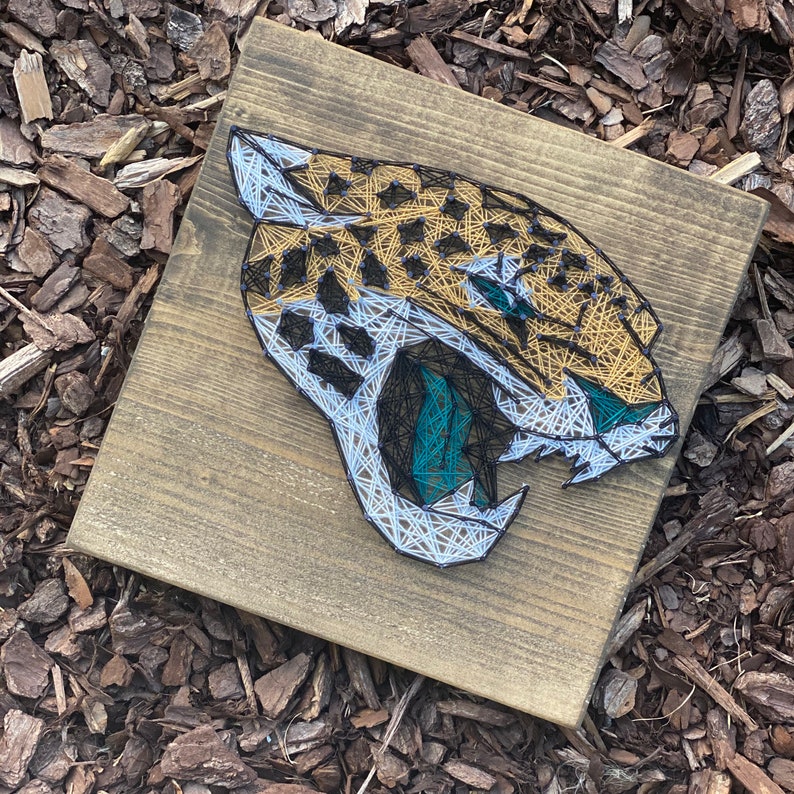 Jacksonville Jaguars String Art Wood sign Sports Decor Home Etsy