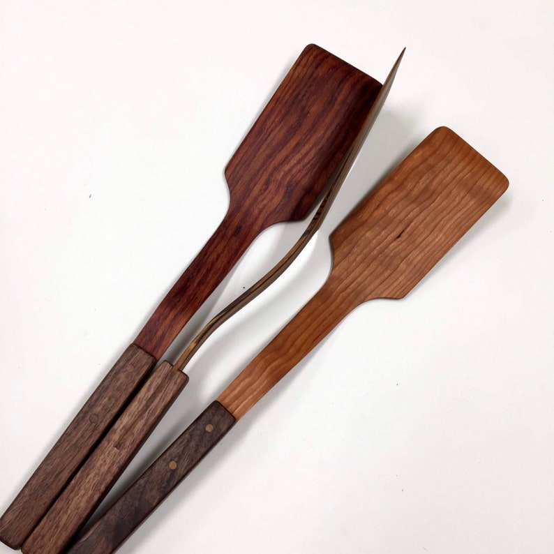 Wood spatula, wood kitchen utensil, wood cookware, wooden utensil, wooden spatula, pancake flipper, housewarming gift, image 2
