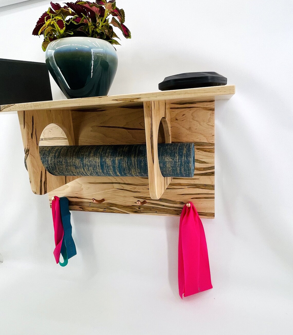 Yoga Mat Rack Gym Mat Storage Yoga Mat Holder With Shelf Etsy