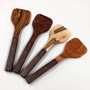 Handmade Wood Kitchen Scoop: Cherry or Maple Serving Spatula (10 inch)