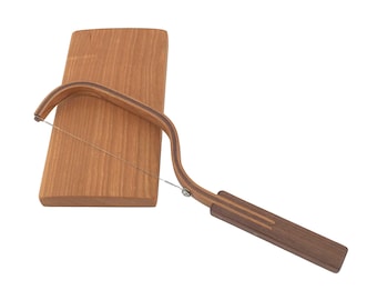 Handcrafted Cheese Slicer and Board Set: Maple or Cherry Wood