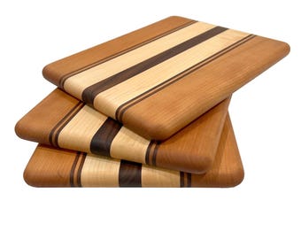 Handmade Cherry, Maple, Walnut Wood Cutting Board