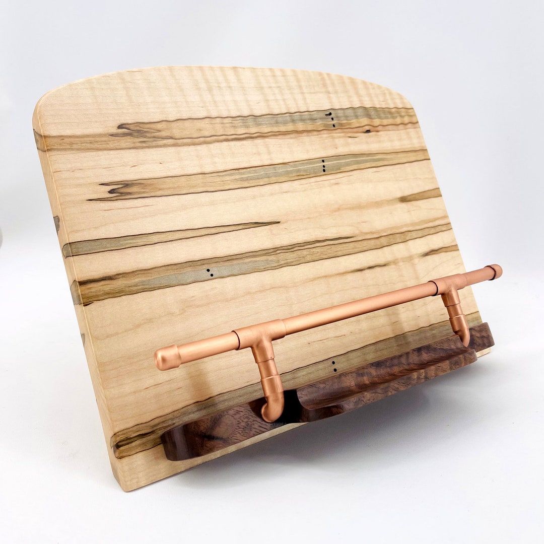 Cookbook Stand, Tablet Stand, Recipe Book Holder, iPad & Stylus Holder