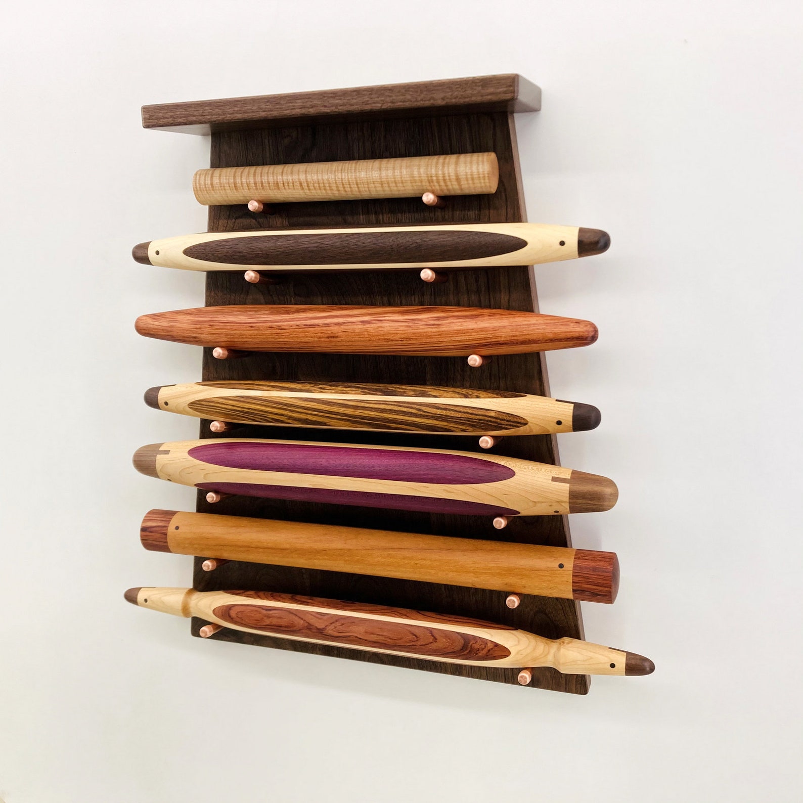 Rolling Pin Holder Rolling Pin Rack Wall Mount Rolling Pin Etsy