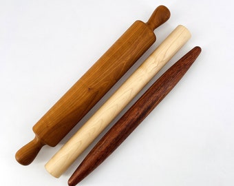 French Rolling Pin, Straight rolling pin, Traditional Rolling Pin With Handles, Baking & Pastry Tools, Wedding Gift,  Wooden Rolling Pin