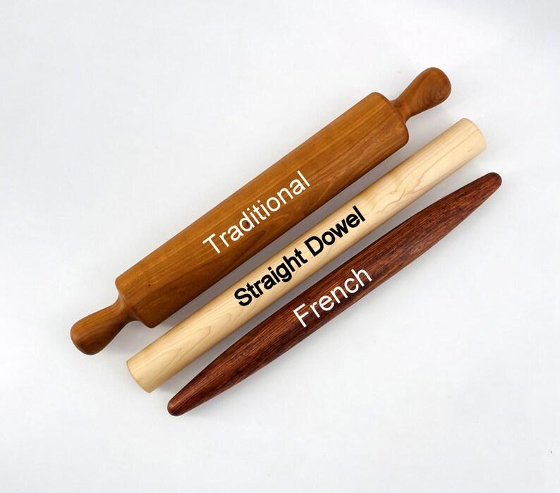 French Rolling Pin Straight Rolling Pin Wood Rolling Pin Etsy