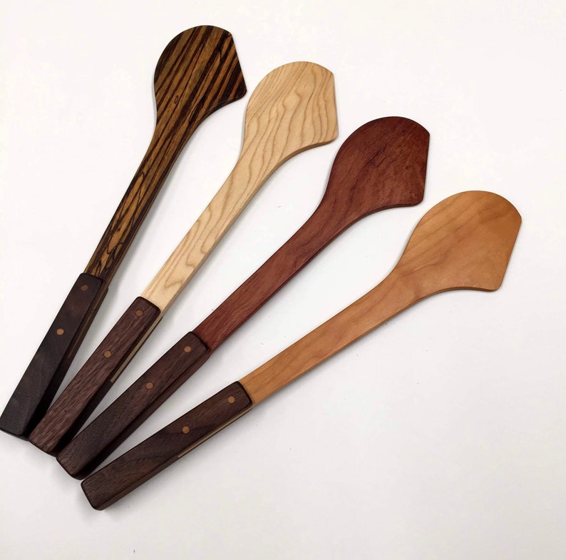 Wood kitchen utensil saute tool wooden spatula stirring Etsy