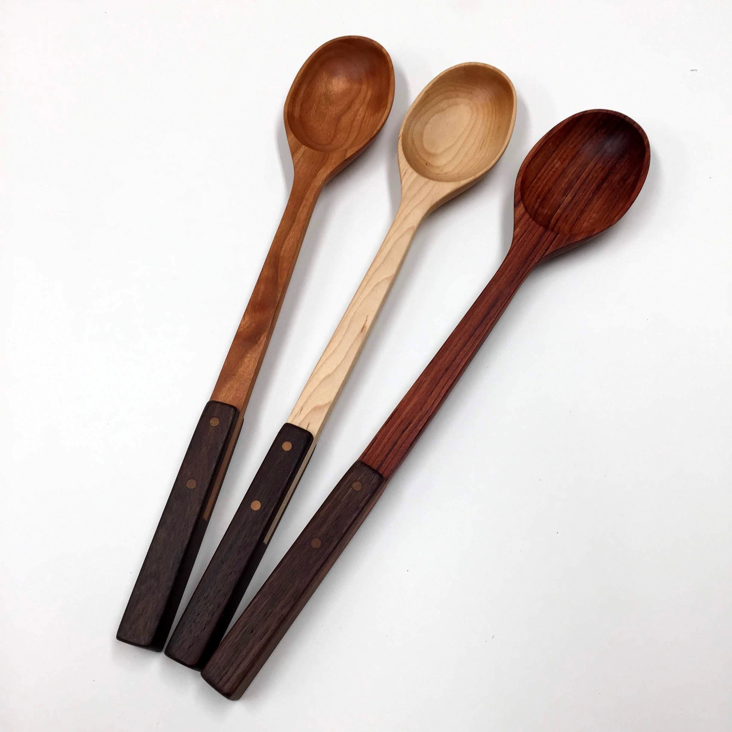 Wooden Spoon Kitchen utensil stirring spoon long handled Etsy
