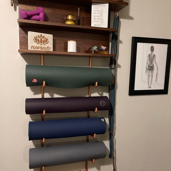 Yoga Mat Rack, Yoga Mat Holder, Wall Mount Yoga Rack, Yoga