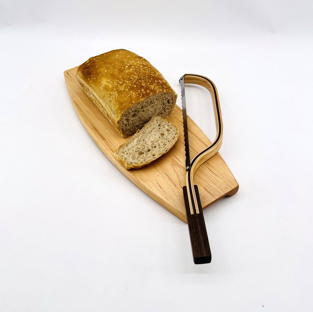 Bread Knife, Fiddle Bow Bread Knife, Wood Bread Knife, Kitchen Knives