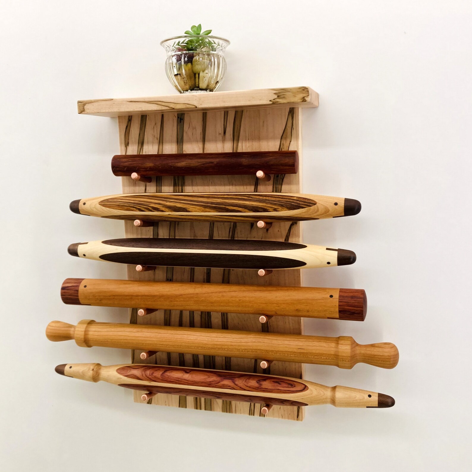 Rolling Pin Holder Rolling Pin Rack Wall Mount Rolling Pin Etsy