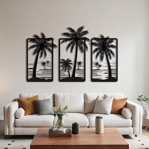 Metal Palm Tree Wall Art: Tropical Wall Decor