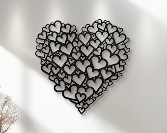 Metal Love Heart Wall Art, Metal Love Hearts Wall Decor,Heart Metal Art,Large Heart wall Art,Metal Heart Gifts, Metal Heart Decor Outdoor