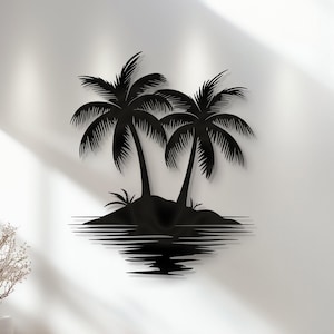 Metal Palm Tree Wall Art: Tropical Decor
