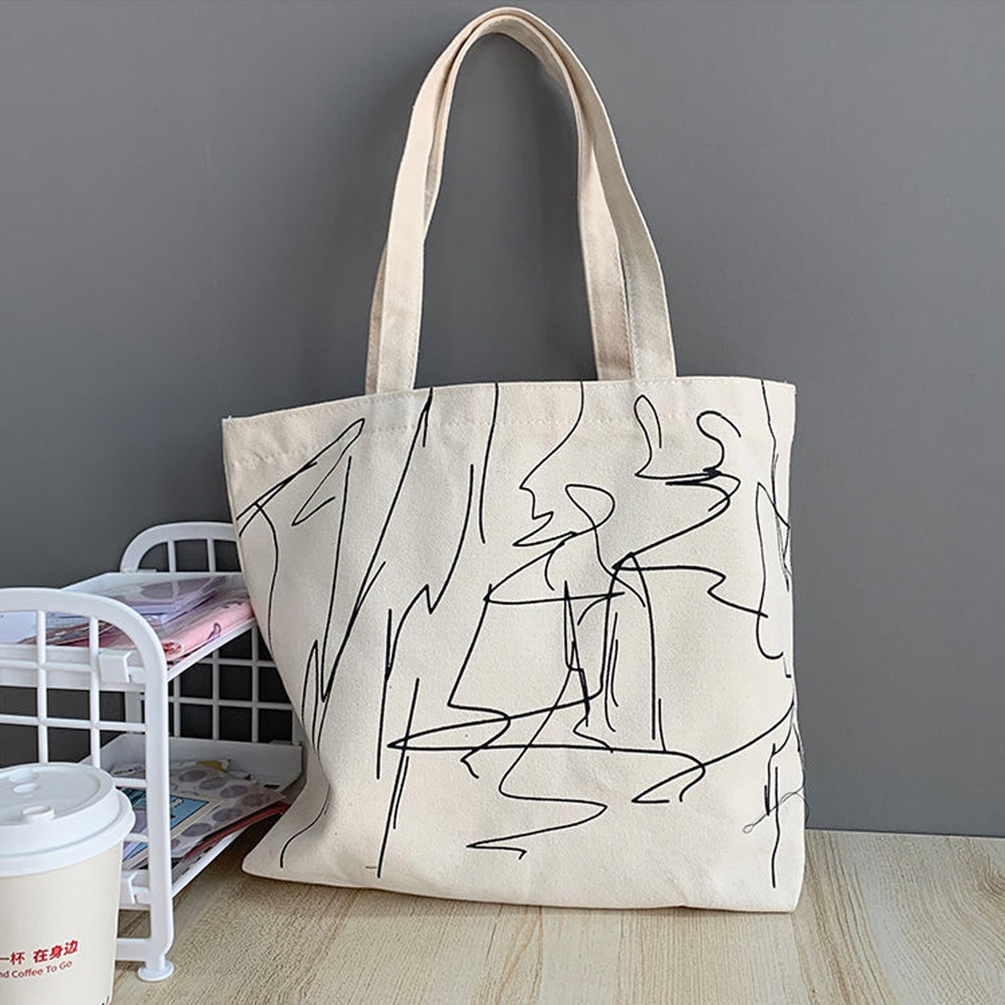 New Fashion Summer Large Capacity Canvas Bag Women Single Etsy