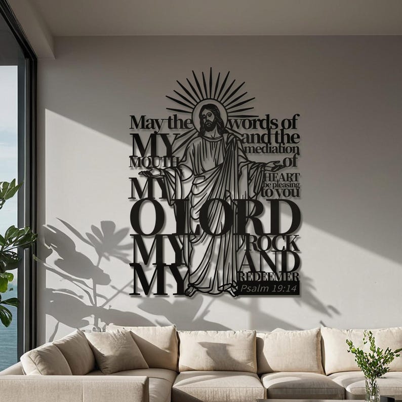 Christian Metal Wall Decor,jesus Wall Decor,metal Bible Verse,metal