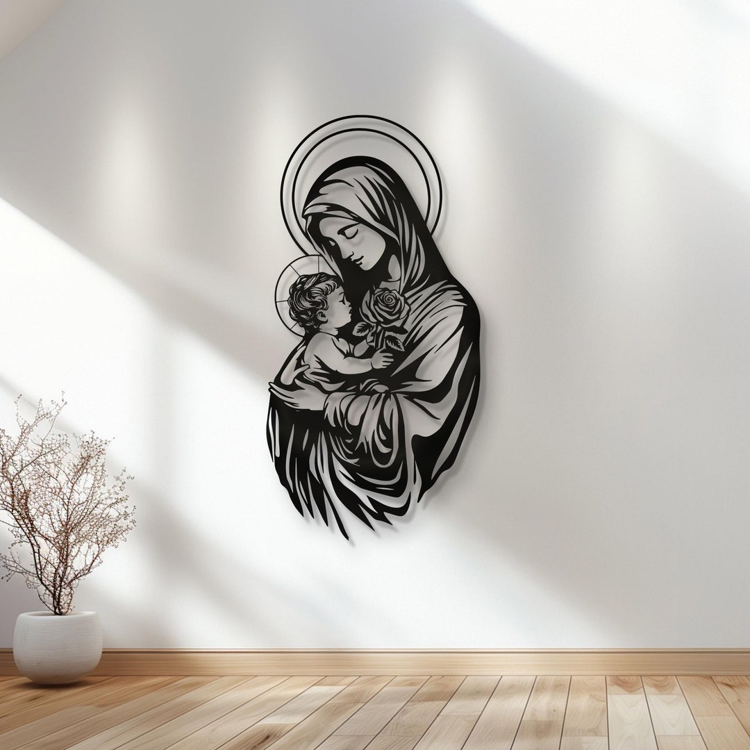 Virgin Mary Metal Wall Art: Christian Home Decor - Etsy
