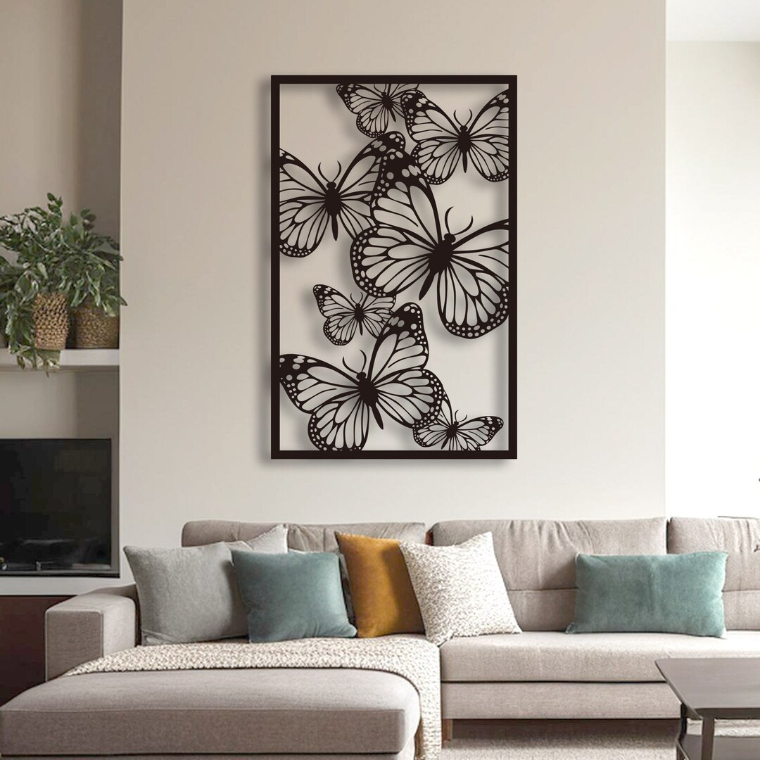 Metal Butterfly - Themed Wall Decor for Animal Lovers as Housewarming ...