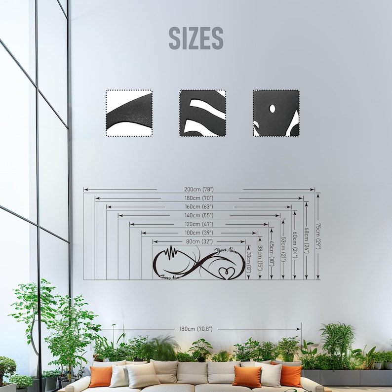 Metal Infinity Love Wall Decor, Anniversary Gift - Etsy
