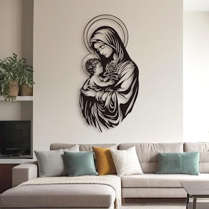 Virgin Mary Metal Wall Art: Christian Home Decor - Etsy