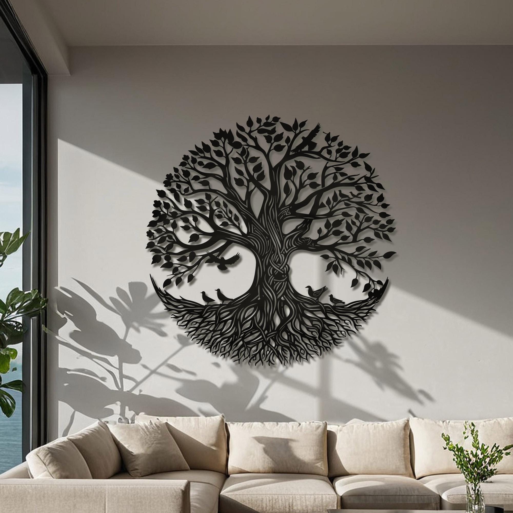 Metal Tree of Life Wall Art: Modern Farmhouse Decor - Etsy