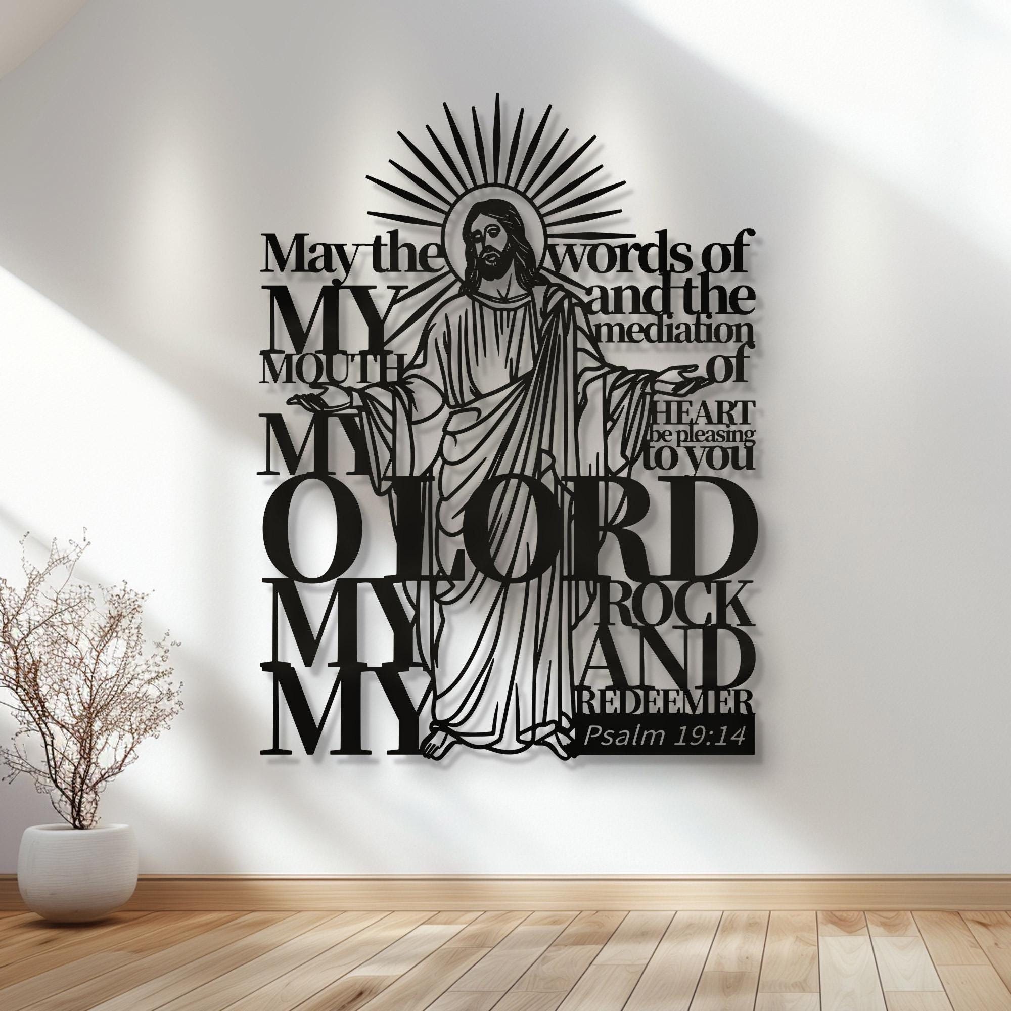 Christian Metal Wall Decor,jesus Wall Decor,metal Bible Verse,metal