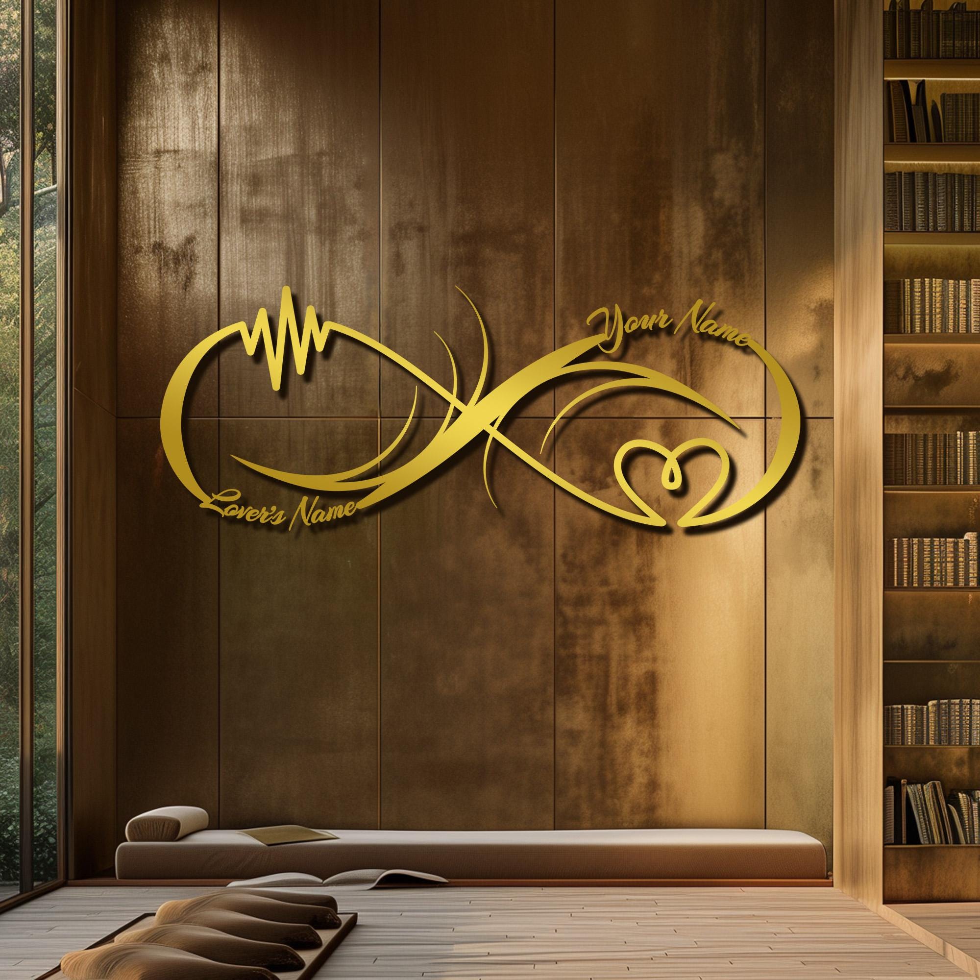 Metal Infinity Love Wall Decor,infinity Love Metal Wall Art, Metal ...