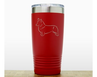 Personalized Stainless Seel Wine tumbler Customize Corgi Other breeds available!