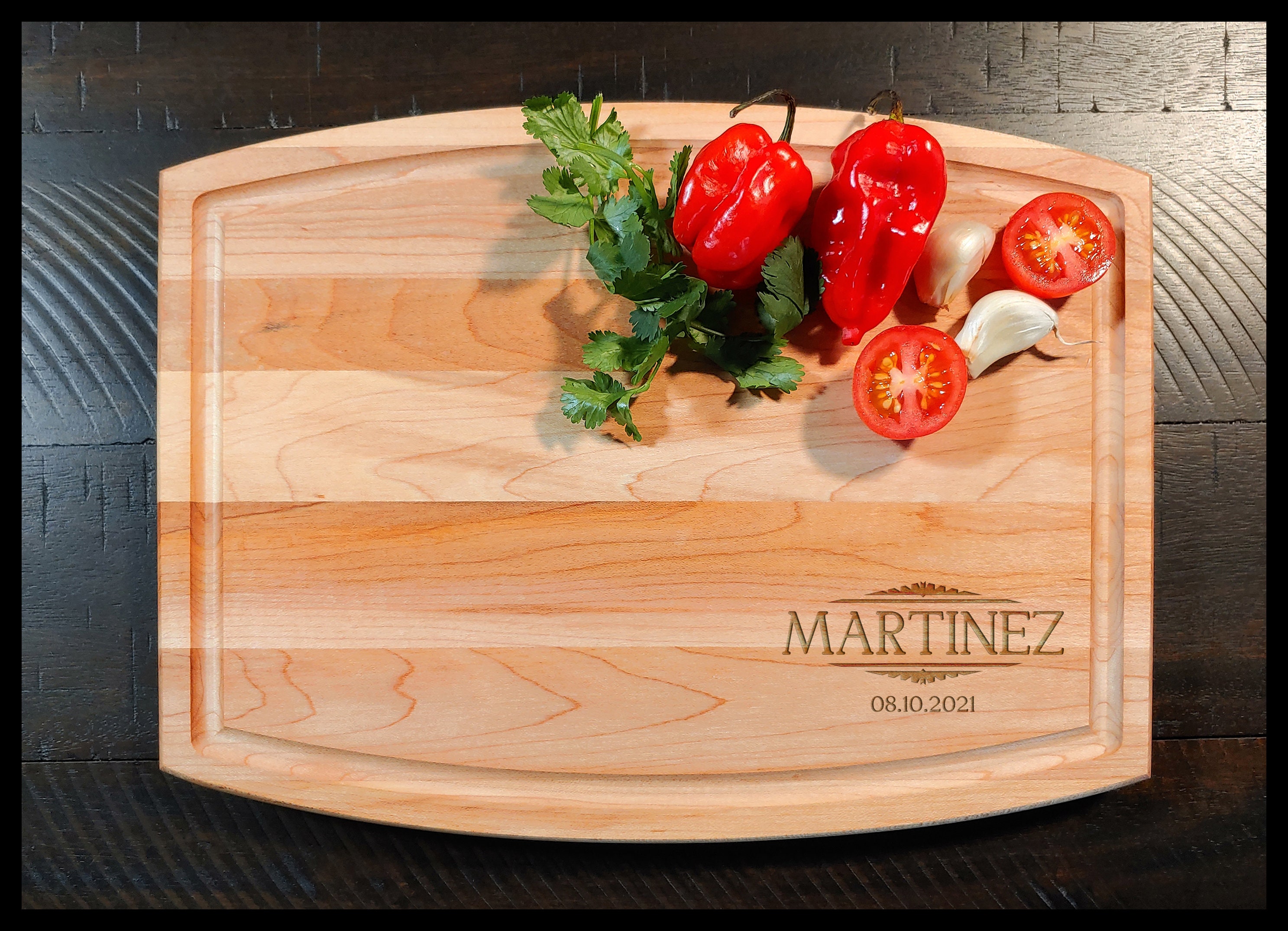 Maple Cutting Board Personalized Custom Name Engraved Board Etsy